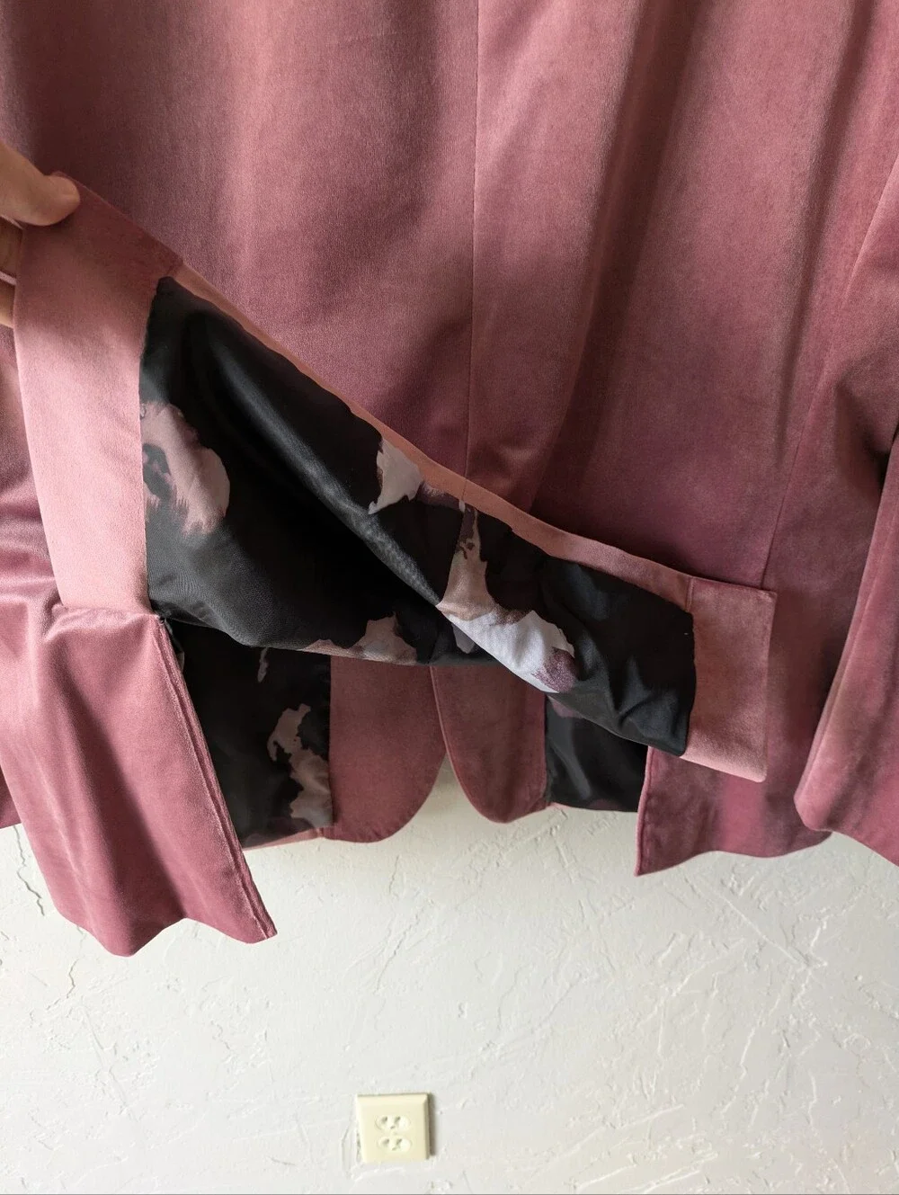 INC Pink Velvet Blazer